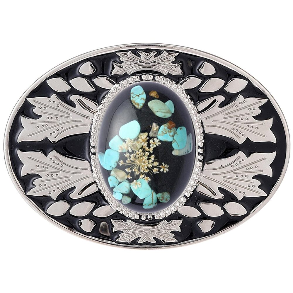 8992 Western Belt Buckle Turquoise Cowboy Belt Buckle Maple Leaf Texas